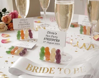 Personalized Hen Party Sweets: Haribo Jelly Babies Goody Bag Fillers
