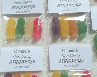 Personalized Hen Party Sweets: Haribo Jelly Babies Goody Bag Fillers