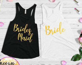 Maid of Honor Tank tops, Bride Shirts, Bachelorette Party squad Shirts, Bachelorette Party Tank Tops, Bridal Party Tanks, Bridesmaid Shirts,