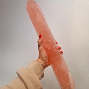 Large Rose Quartz Crystal Tower: Gemmy Love Family Stone - Etsy 日本