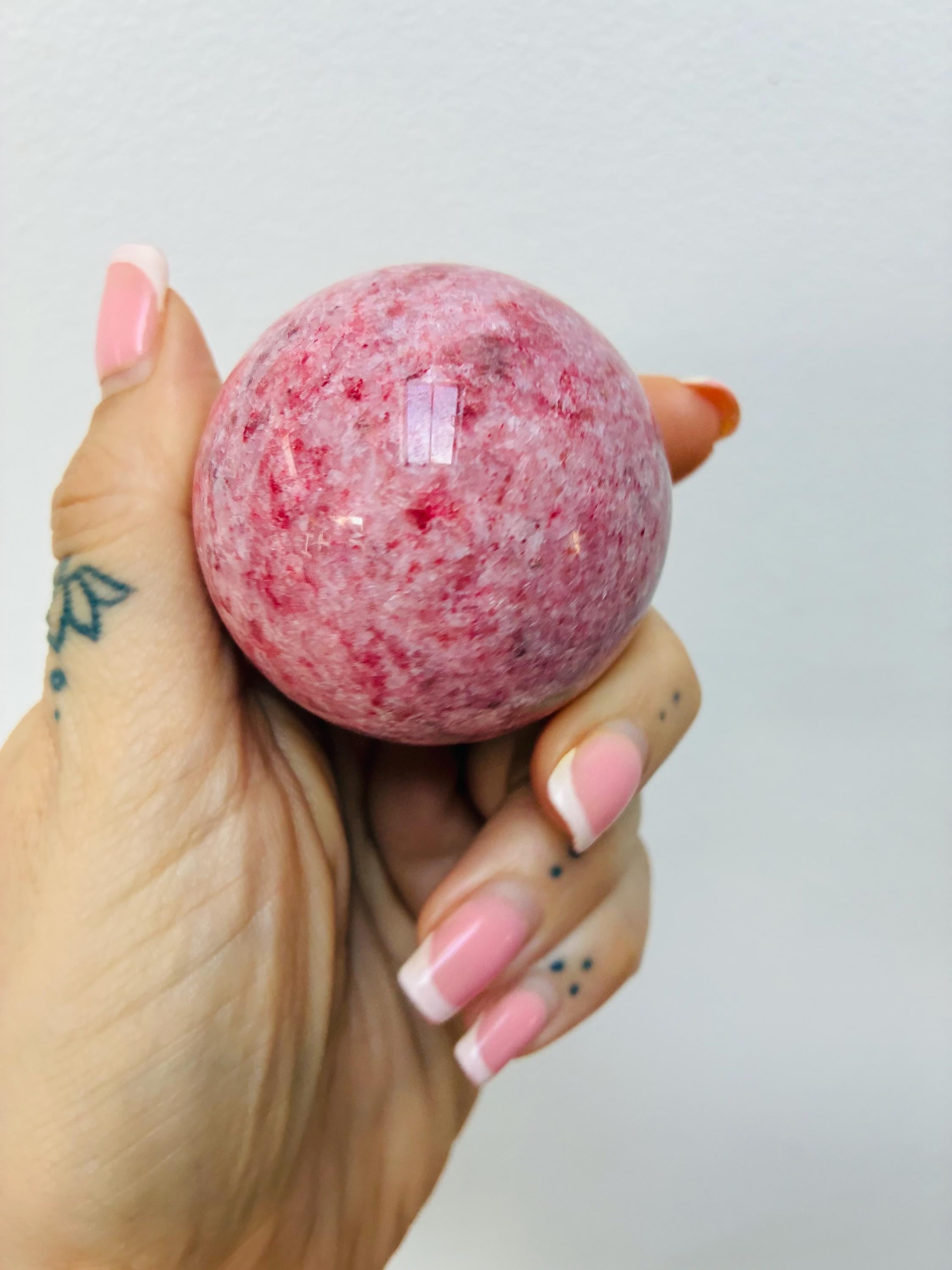 Thulite Sphere - Etsy