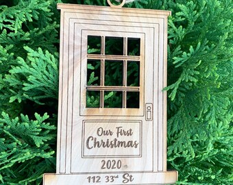 Our First House/ New House/ First Christmas/ First Christmas Together/ Housewarming Gift/ Wood Ornament/ First Christmas Ornament