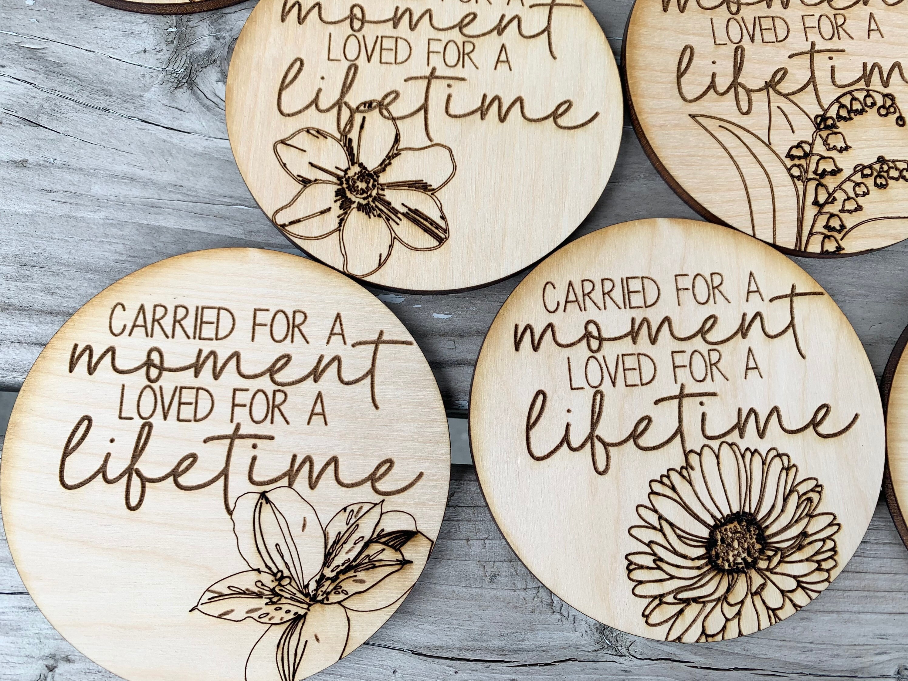 Miscarriage Remembrance Gift Infant Loss Birth Month Flower Etsy