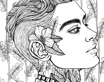 Hipster Coloring Etsy