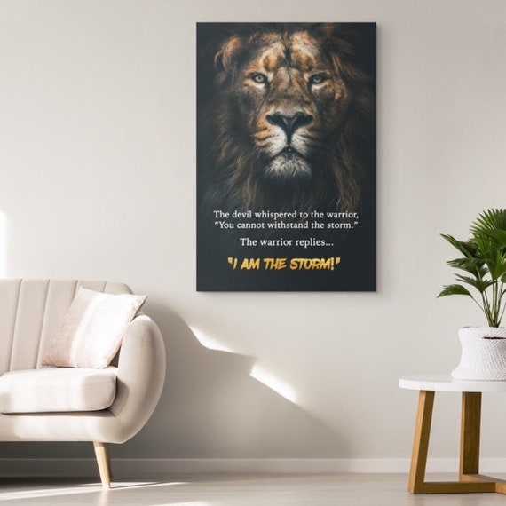 The Devil Whispers To The Warrior Custom Canvas Hanging Style 4 Wall Art Personalized Decor For Any Room In The Home