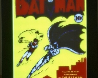 3D Printed Light Box Batman No 1 comic book cover 1st appearance of Catwoman, and Joker fan made art gorgeous!