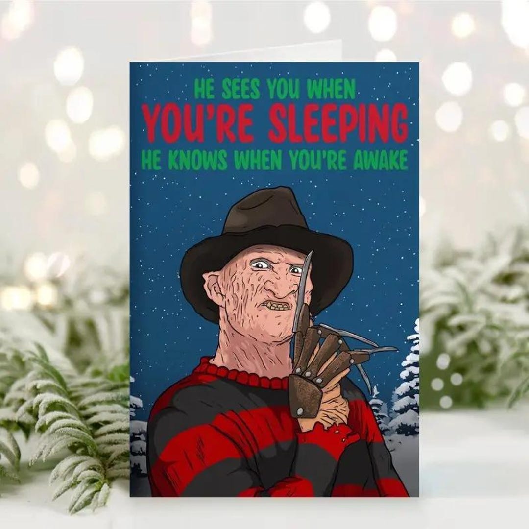 Freddy krueger christmas card