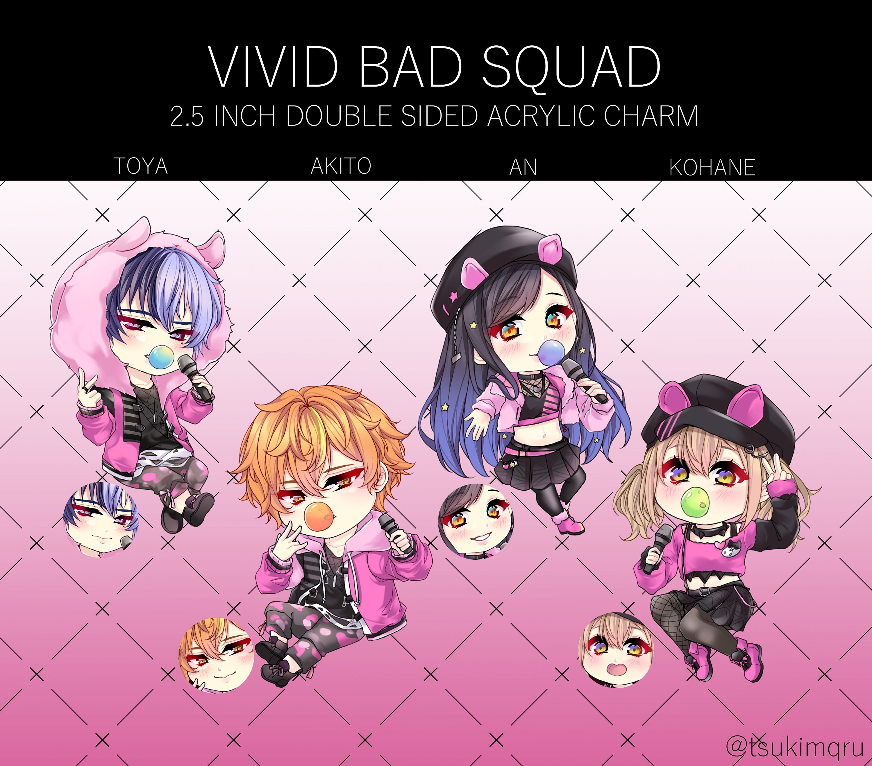 Project Sekai 2.5 Vivid Bad Squad Charms Etsy UK