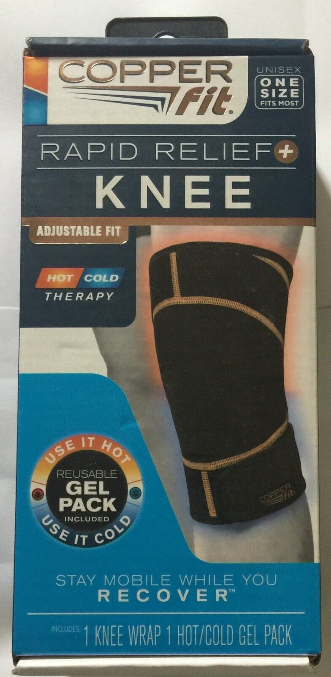 Copper Fit Knee Gel Pack Wrap. One Size. New in Box Etsy