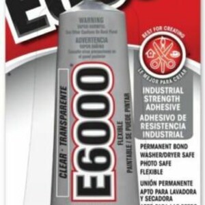 E6000 2 oz Industrial Strength Adhesive Glue - Clear w/ Precision  Applicator Tip!
