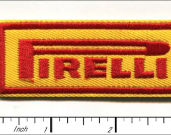 PIRELLI Patch Embroidered Sew Iron Cars Motorsports Racing Tire Rubber Italy v1