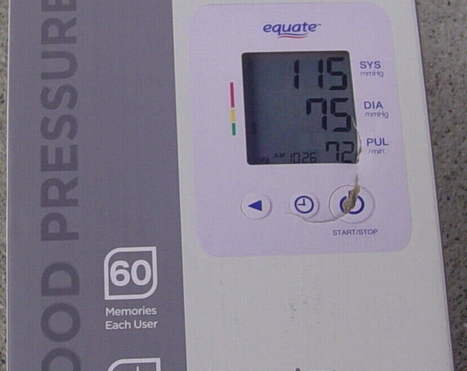 Equate 4000 Series Upper Arm Digital Blood Pressure Monitor New in Box