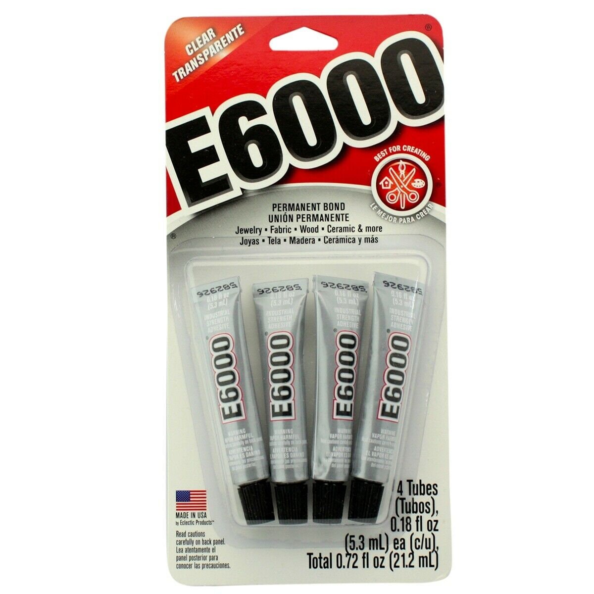 E6000 PLUS Clear Jewelry Glue 26.6 ml- tube-perfect for jewelry