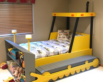 kids construction bed