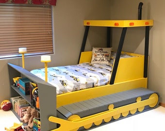 kids construction bed