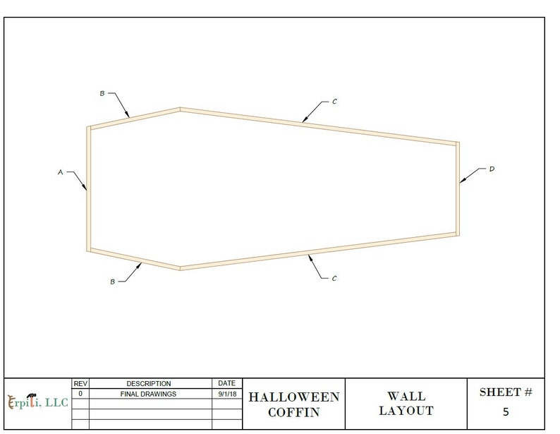 Halloween Coffin PLANS Plans Only, Build a coffin decoration for your yard Perfect for the DIY Woodworking Enthusiast image 3