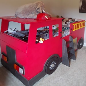 Fire Engine Bed PLANS (Plans Only), Create a Fireman Themed Bedroom for your Child, Perfect for the DIY Woodworking Enthusiast