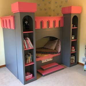 Princess Castle Bed PLANS (Plans Only), Create a Princess Themed Bedroom for your Child, Perfect for the DIY Woodworking Enthusiast