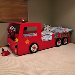 Fire Truck Bed PLANS (Plans Only), Create a Fireman Themed Bedroom for your Child, Perfect for the DIY Woodworking Enthusiast