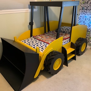 Twin Size Front End Loader Bed PLANS (Plans Only), Create a Construction Bedroom for your Child, Perfect for the DIY Woodworking Enthusiast