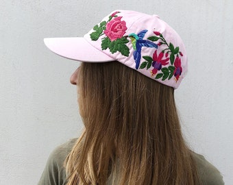 Hand Embroidered Hat Custom Embroidered Baseball Cap for Women Christmas Gift for Mom Flower Hat with Wildflowers Personalized Gift fot Her