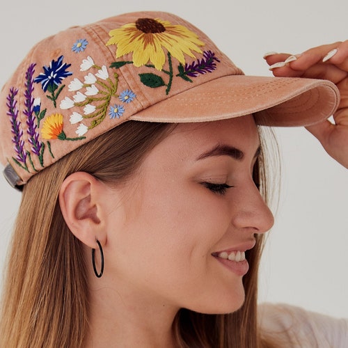 Custom Hand Stitched Hat / Hand Embroidered Hat / Baseball Cap Etsy