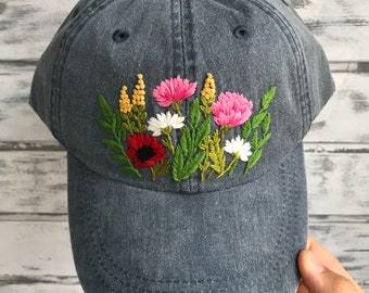 Hand embroidered hat, Mother's Day gift, Birthday gifts for sister, Baseball cap, Baseball hat women, Girlfriend gift, Mom birhday gift