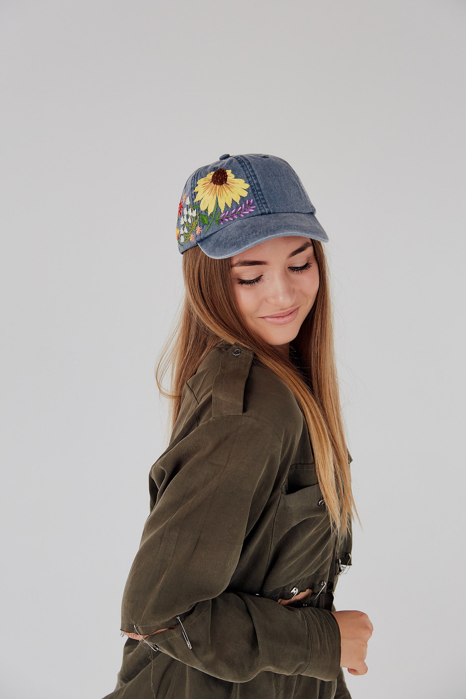 Hand Embroidered Hat / Birthday Hats Women / Custom Hat / Etsy