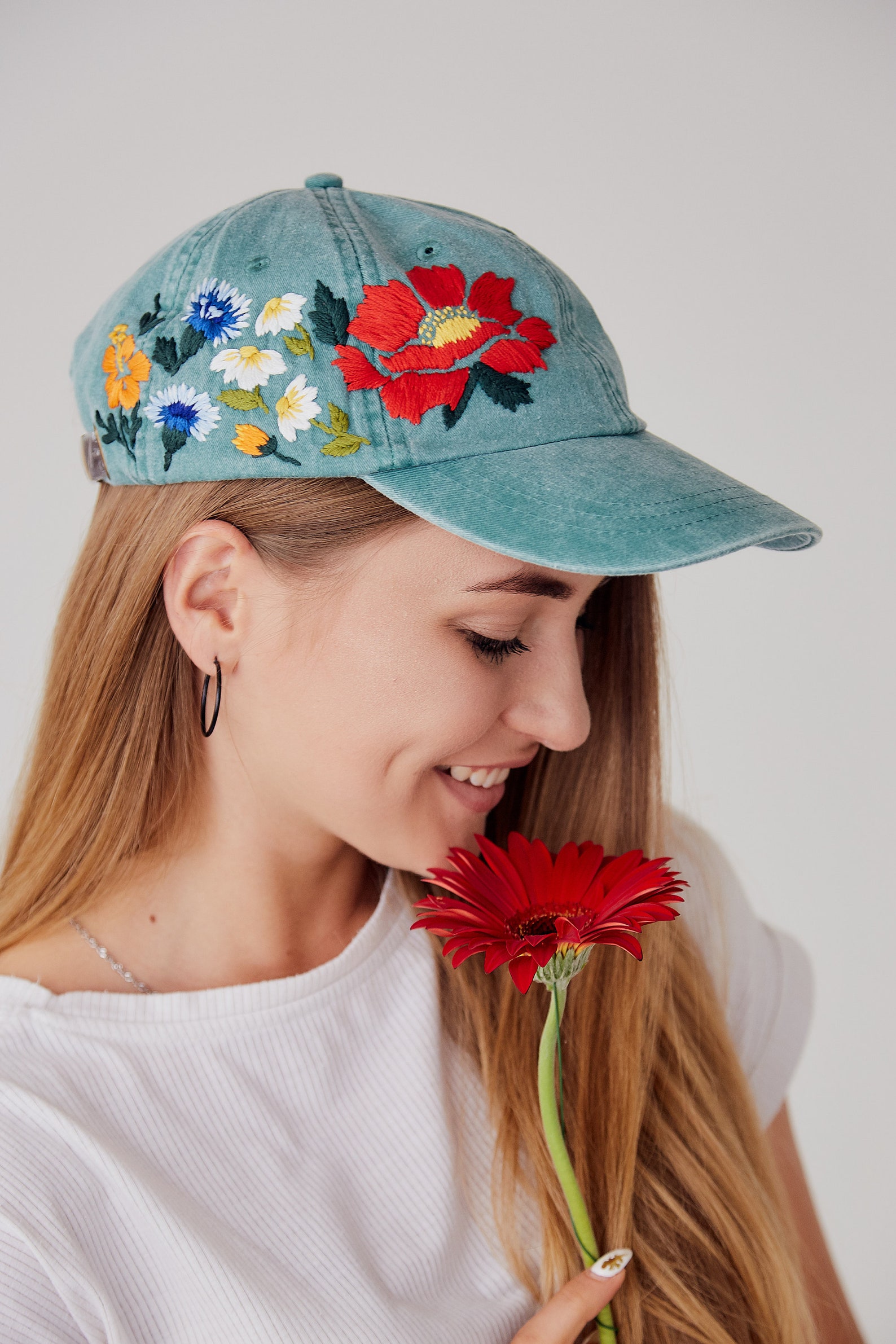 Custom Hand Stitched Hat / Hand Embroidered Hat / Baseball Cap Etsy