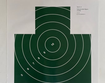 Genuine Vintage Czech Military Army Shooting Range Target