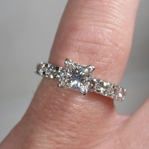Princess Cut Diamond Engagement Ring Size 5.5 Vintage 14k Gold Jewelry