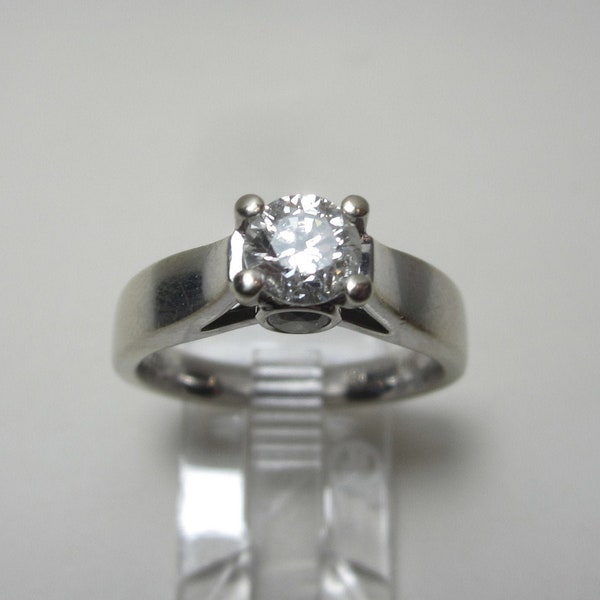 Natural Diamond Engagement Ring | Size 7 | GSL Certified Diamond | 14k White Gold Jewelry