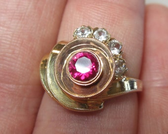 Sterling Silver RING 10Ct  Pink AMETHYST Solitaire Size 7 12  pink 549 Faceted