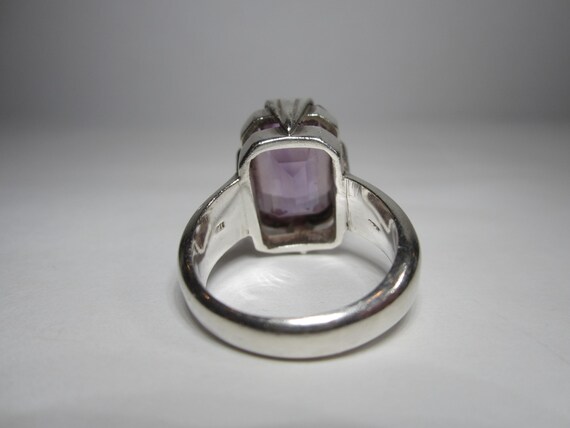 Large Emerald Cut Amethyst Statement Ring Size 7 … - image 13