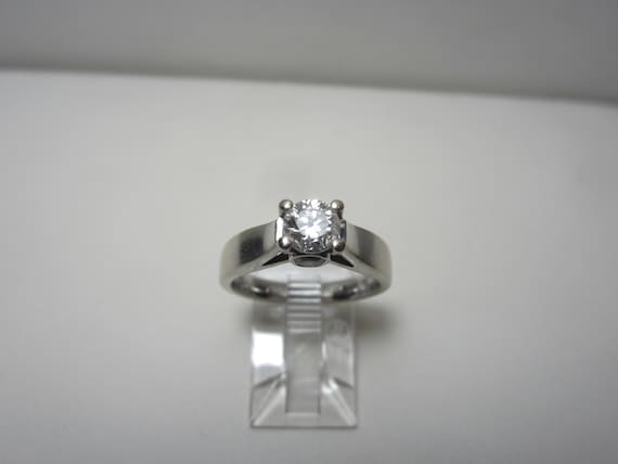 Natural Diamond Engagement Ring | Size 7 | GSL Certified Diamond | 14k White Gold Jewelry