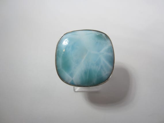 Larimar Statement Ring Size 7 Sterling Silver Est… - image 5