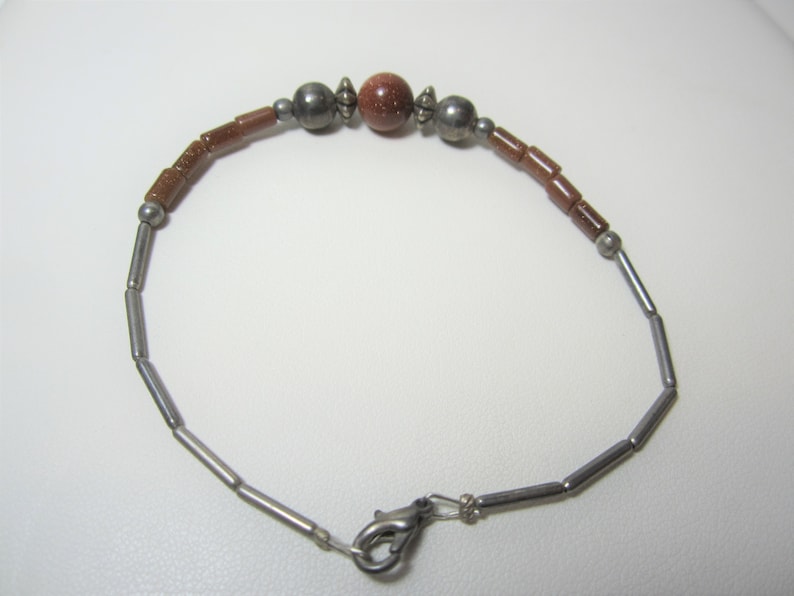 Vintage Sterling Silver Jewelry and Earrings Goldstone Jewelry Set Necklace Bracelet