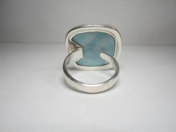 Larimar Statement Ring Size 7 Sterling Silver Est… - image 8