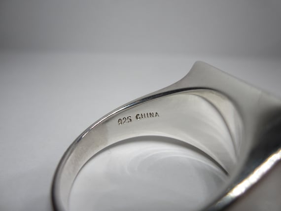 Red Jasper Statement Ring Size 9 Signed RLM Studi… - image 9