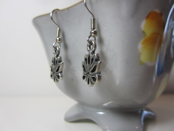 Lotus Flower Earrings | Vintage Sterling Silver J… - image 5