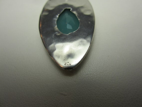 Aqua Blue Chalcedony Pendant | Handmade Sterling … - image 8
