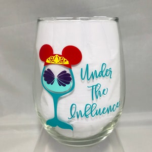 Ariel inspired wine glass