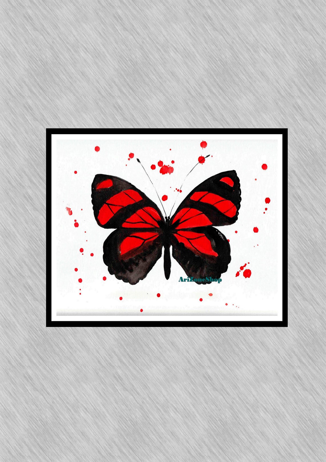Red Butterfly Print Butterfly Watercolor Wall Art Butterfly Etsy New Zealand