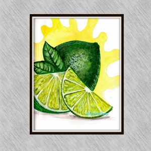 Lemon Watercolor Painting Fruit Kitchen Artwork Decor Wall Art Print Lemon Kitchen Print Dining Room Art Lemon Home Decor Citrus Lemon