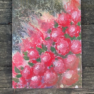 Pintura a óleo desenho de rosas rosas puras desenho Pintura moderna na sala de estar pintura de flores rosas Cor verde com rosas rosas