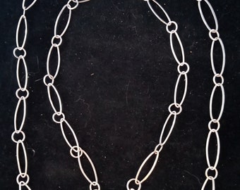 Handmade Argentium Silver 40" Long Chain Necklace