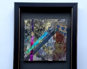 Anxious Mixed Media Art 18x24 Original Intuitive Art
