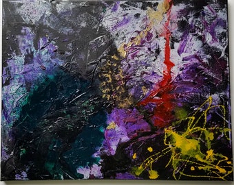 Anxious Mixed Media Art 18x24 Original Intuitive Art