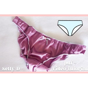 Women's panties pattern, Sewing tutorial, Size XS - 5XL, Ruffle panty, Pattern download, women's underwear PDF
