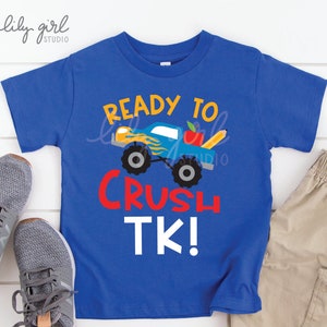 Ready to Crush TK SVG, Transitional Kindergarten, Back to School Cutting File for Cricut or Silhouette, Instant Download, Jpg, Png, Dxf